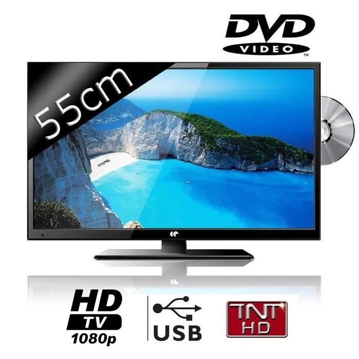 CONTINENTAL EDISON TV LED Full HD Combo DVD 55cm (22") Achat / Vente