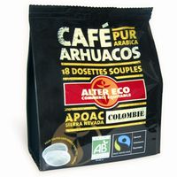CAFE-CHICOREE Café dosettes Colombie 100% Arabica moulu bio 125g