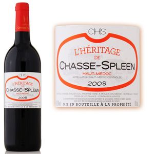 VIN ROUGE Héritage Chasse Spleen 2008 x1 VIN ROUGE Héritage Chasse Spleen 2008 x1