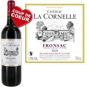 VIN ROUGE Château La Cornelle Fronsac 2010 x1 VIN ROUGE Château La Cornelle Fronsac 2010 x1