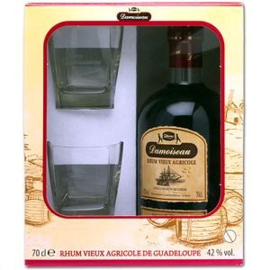 Coffret Damoiseau Rhum Vieux 2 verres