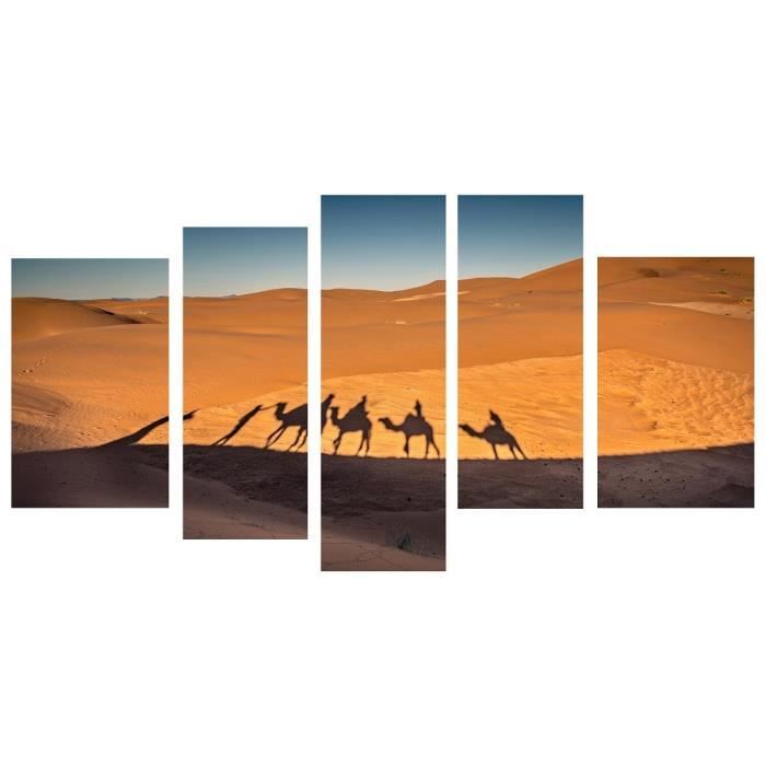 Tableau Multi Panneaux Dune de sable sur toile 110x60 cm ...