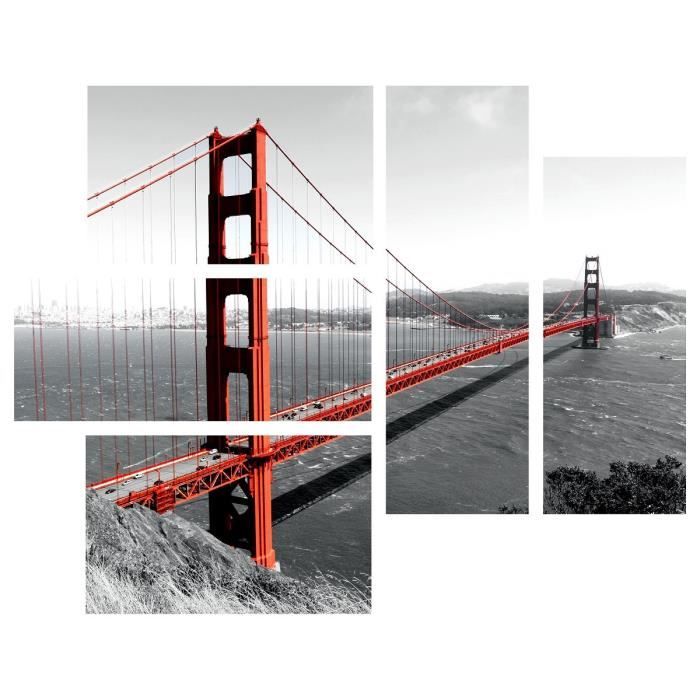 Tableau Multi Panneaux Pont de San Francisco sur toile ...