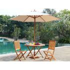 PARASOL - VOILE D OMBRAGE - ACCESSOIRE  Parasol droit en Bois 3 m écru