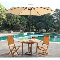 PARASOL - VOILE D OMBRAGE - ACCESSOIRE  Parasol droit Aluminium 3 m écru