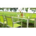 TABLE DE JARDIN VENDUE SEULE BORA Table rectangulaire alu / verre 160 cm Vert