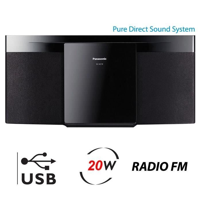 PANASONIC SC HC19EG Micro cha&icirc;ne Hi Fi verticale Achat / Vente