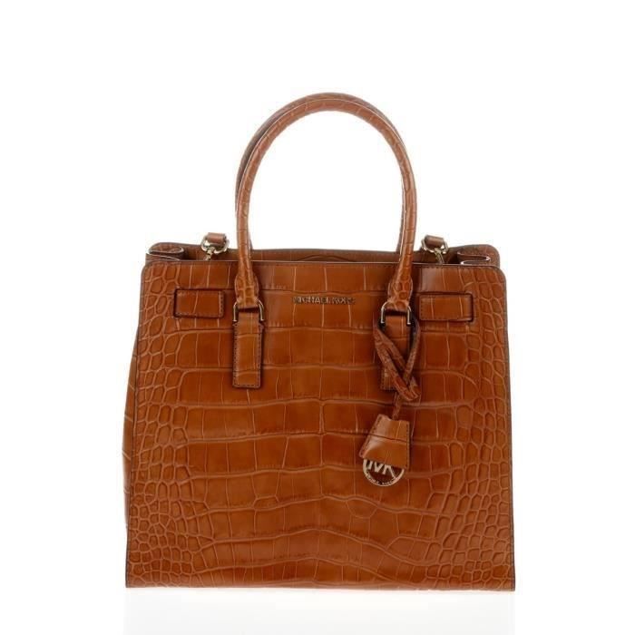 Sac à main marron - Cuir effet croco - Ouvert - 2 anses, bandouilère ... Sac à main marron - Cuir effet croco - Ouvert - 2 anses, bandouilère ...