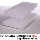 MATELAS Lot 2 Matelas 90x190cm 17cm Mousse Profilée