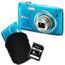 COMPACT NIKON S3500 Compact Bleu + Etui + Carte SD 4 Go