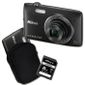 APPAREIL PHOTO COMPACT NIKON S3500 Compact Noir + Etui + Carte SD 4 Go