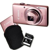 COMPACT CANON IXUS 132 Compact Rose + Etui + Carte SD 4 Go