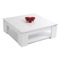 TABLE BASSE STREET Table basse carrée Blanche