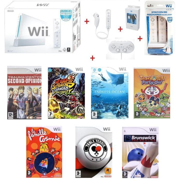 PACK Console Wii SPORTS + 7 Jeux + 5 accesosires Achat / Vente console wii PACK Console Wii