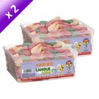 CONFISERIE DE SUCRE HARIBO Langues Acides 105 Pièces  (x2)