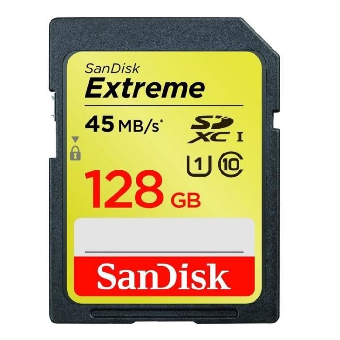 Sandisk SD 128 Go Extreme   Achat / Vente CARTE MEMOIRE Sandisk SD 128