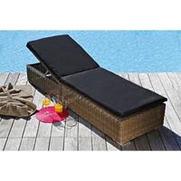 CHAISE LONGUE - TRANSAT  AMBRE Transat en résine tressée beige