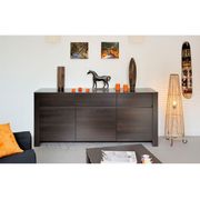 BUFFER - BAHUT  CAFE Enfilade wengé 180 cm 3 portes