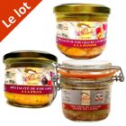  Assortiment 3 Foie Gras de Canard Entiers 180g