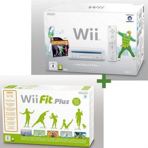 WII Wii BLANCHE + JUST DANCE 2 + Wii FIT PLUS