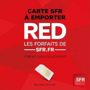 CARTE SIM Carte sim forfait Red de sfr.fr SANS ENGAGEMENT CARTE SIM Carte sim forfait Red de sfr.fr SANS ENGAGEMENT