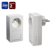 COURANT PORTEUR - CPL Netgear Pack 2 CPL AV 200Mbit/s / Prise intégrée
