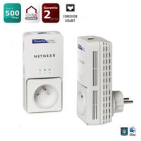COURANT PORTEUR - CPL Netgear Kit CPL AV+ 500 Mbps avec prises filtrées