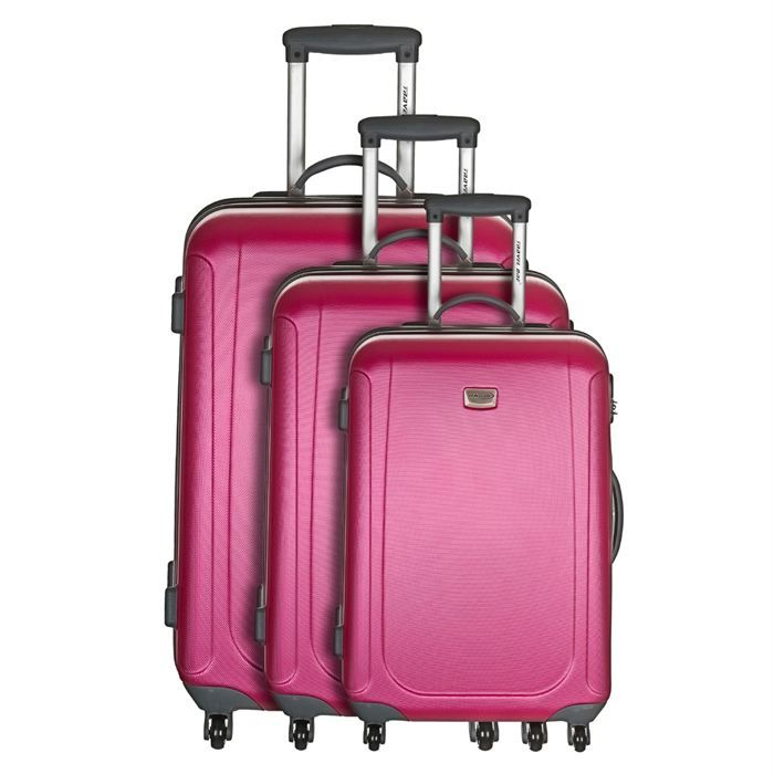 TRAVEL ONE 3 valises trolley 4 roues ALABAMA Fuchsia Achat / Vente