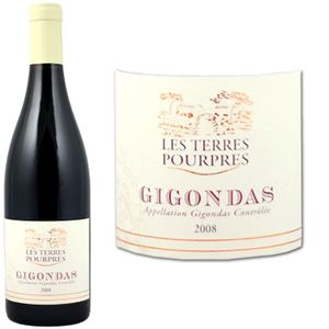 VIN ROUGE Les Terres Pourpres Gigondas 2008
