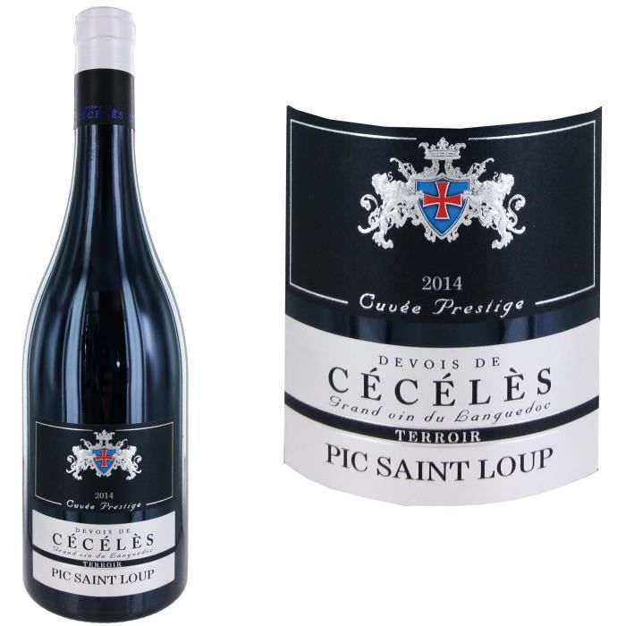 Devois de Cécélès Pic Saint Loup 2014 - Vin rouge - Achat ...