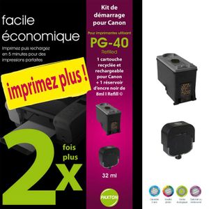 CARTOUCHE IMPRIMANTE Paxton cartouche I refill Canon PG 40 + dosette CARTOUCHE IMPRIMANTE Paxton cartouche I refill Canon PG 40 + dosette