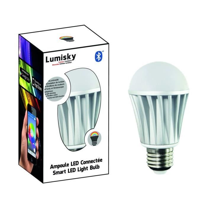 LUMISKY Ampoule LED connectée RGBW 7,5W Achat / Vente ampoule