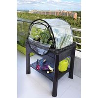 Potager+Serre 67L anthracite 79x59x80 TOSCANE Potager+Serre 67L anthracite 79x59x80 TOSCANE