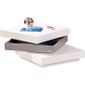 TABLE BASSE TRILOGIE Table basse pivotante laquée blanc + gris