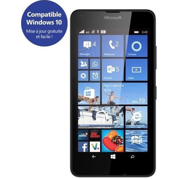 Lumia 640 Double Sim 4G Noir smartphone, avis et prix pas cher