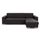 ANZIO Canapé d'angle réversible en cuir 4 places -