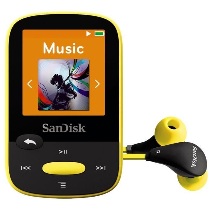 SanDisk Clip Sport 4 Go Jaune Lecteur MP3 lecteur mp3, avis et prix