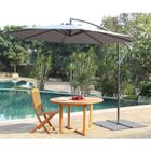 PARASOL - VOILE D OMBRAGE - ACCESSOIRE  Parasol déporté Aluminium 3 m gris