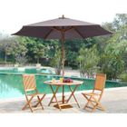 PARASOL - OMBRAGE  Parasol droit en Bois Ø 3 m avec Tissu Gris