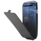 COQUE - BUMPER SAMSUNG Etui à rabat noir pour Galaxy S III