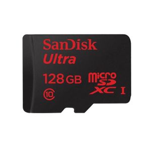 CARTE MÉMOIRE SanDisk Micro SDXC Ultra 128 Go - Classe 10 CARTE MÉMOIRE SanDisk Micro SDXC Ultra 128 Go - Classe 10