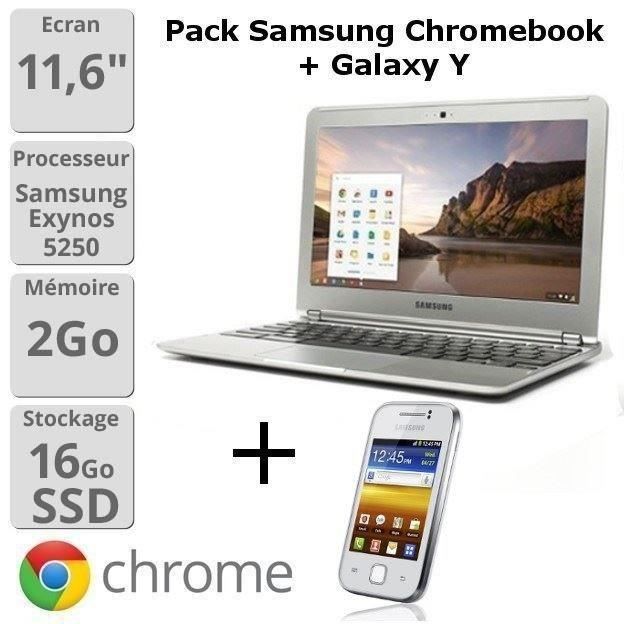 Chromebook 11,6" + Galaxy Y Blanc Achat / Vente ORDINATEUR PORTABLE