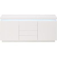 FLASH Buffet 175cm blanc laqué avec led bleue FLASH Buffet 175cm blanc laqué avec led bleue