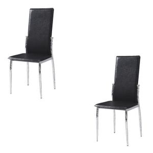 CHAISE BIANCA Lot de 2 chaises de salle à manger noires CHAISE BIANCA Lot de 2 chaises de salle à manger noires