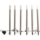 APPLIQUE EXTERIEURE SET DE 6 PIQUETS PIXY ARRONDIE avec Transformateur