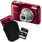 APPAREIL PHOTO COMPACT NIKON COOLPIX L27 Rouge+ Etui + Carte SD 4 Go