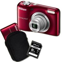 COMPACT NIKON COOLPIX L27 Rouge+ Etui + Carte SD 4 Go