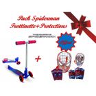  Pack Spiderman Trottinette 3Roues+ Protections