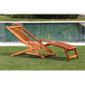 CHAISE LONGUE - TRANSAT  Chilienne avec repose pied en eucalyptus FSC