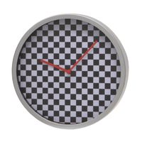 DAMIER Horloge murale diamètre 20cm pvc alu/fond DAMIER Horloge murale diamètre 20cm pvc alu/fond